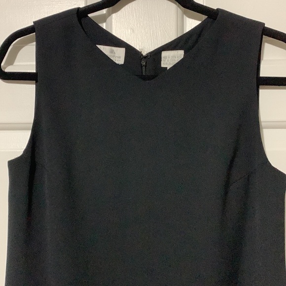 Liz Claiborne sleeveless black dress with optional slits with zippers both sides - Picture 2 of 13